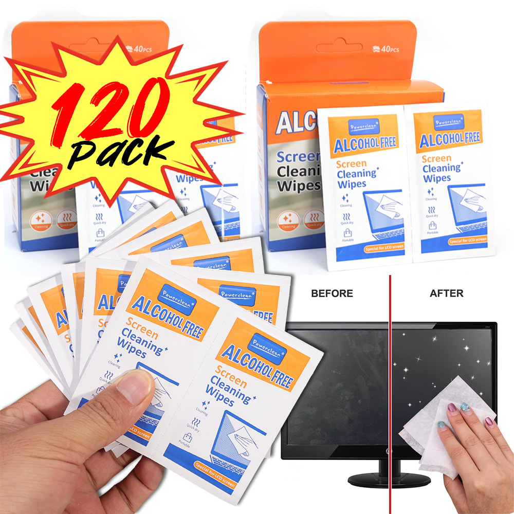 Monitor Cleaning Kit - 10-120 Stück Einweg-LCD-Bildschirm-Reinigungstücher - Trocken und