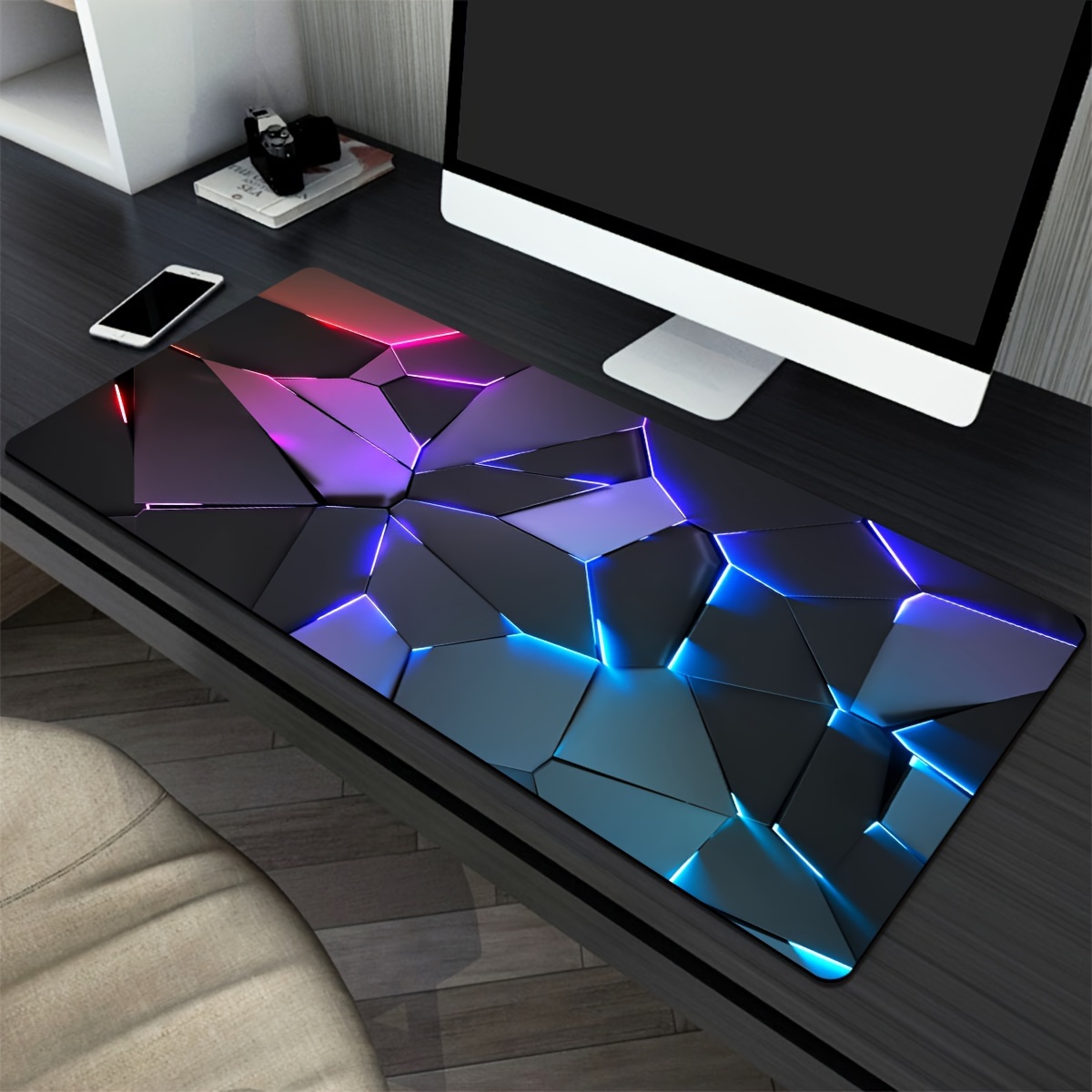 Desk Setup Rgb - Line Geometry RGB-Mauspad, großes Mauspad, 400
