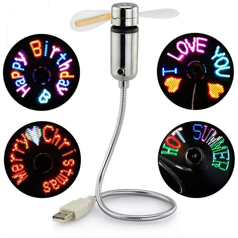 Desk Setup Programmer - Kreativer USB-Ventilator, USB-LED-RGB-Licht, programmierbarer Ventilator, flexibler