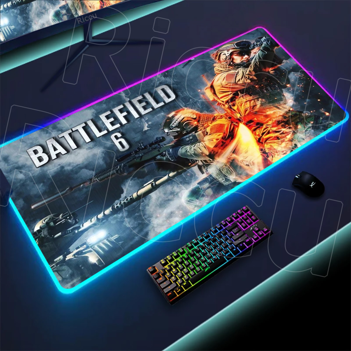 Desk Setup Rgb - Neue Gamer RGB Schreibtisch Matte Hintergrundbeleuchtung
