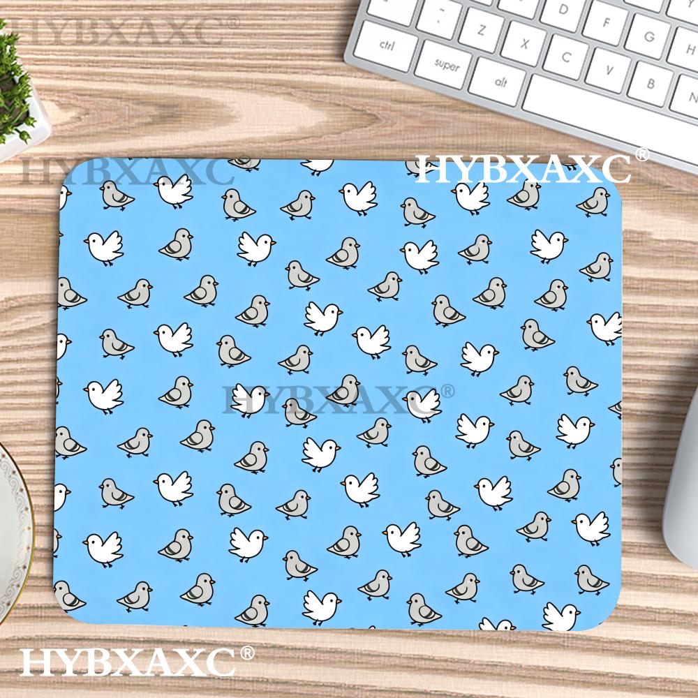 Work Desk Home Setup - HYBXAXC Niedliches Mauspad mit blauem Vogelmuster,