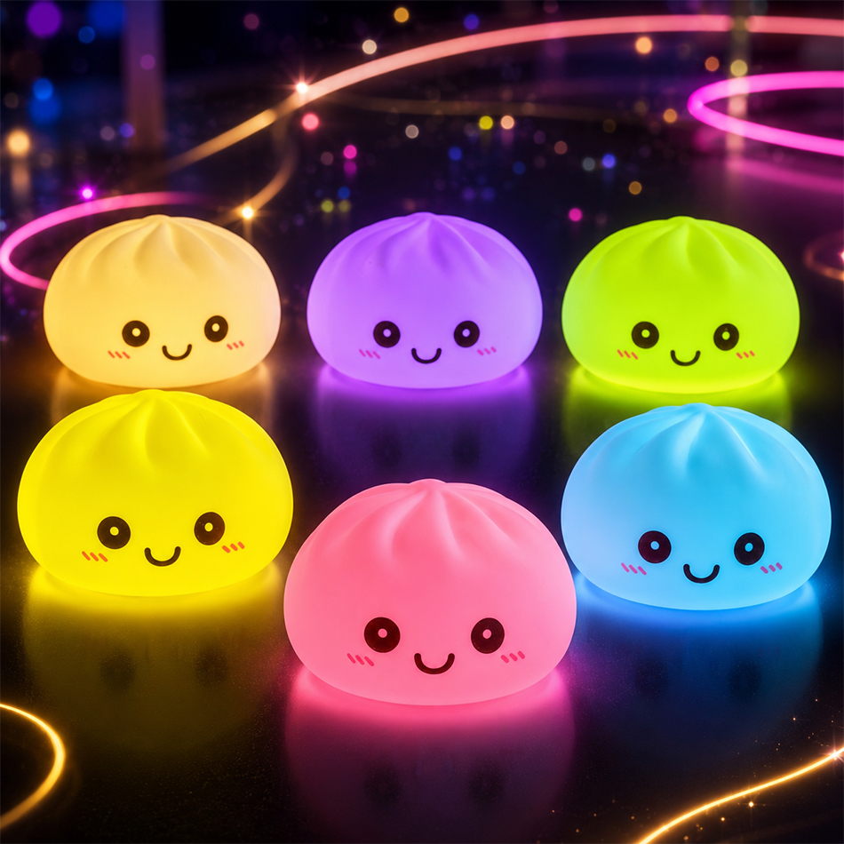 Desk Setup Lamp - Neue Dumpling-Nachtlichter Leuchtende Dumplings Tischdekoration Niedliche