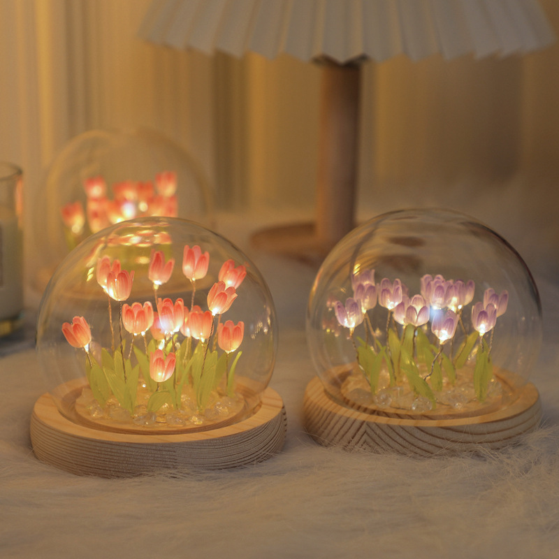 Desk Setup Lamp - Handgemachte Tulpe Nachtlicht handgemachte DIY Tasche