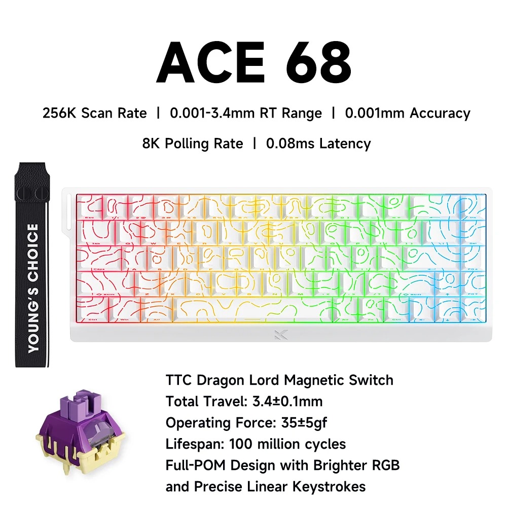 Desk Setup Programmer - MCHOSE ACE 68 Gaming-Tastatur mit Magnetschalter,