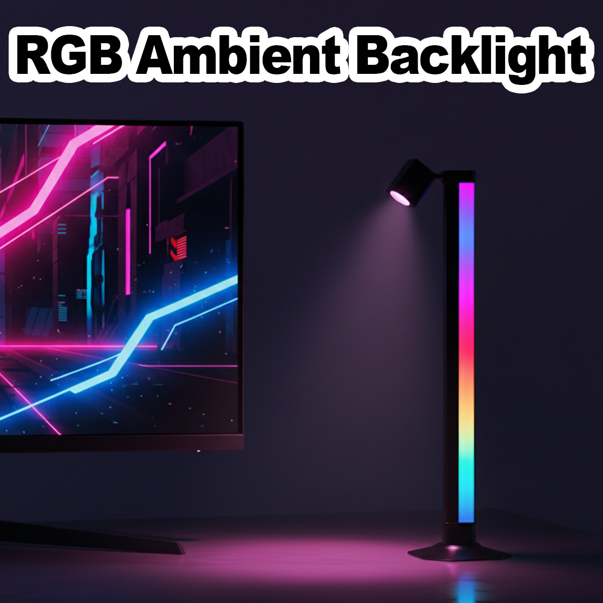 Desk Setup Rgb - Smarte LED-Lichtleiste RGB mit Musik-Synchronisation, App-Steuerung,