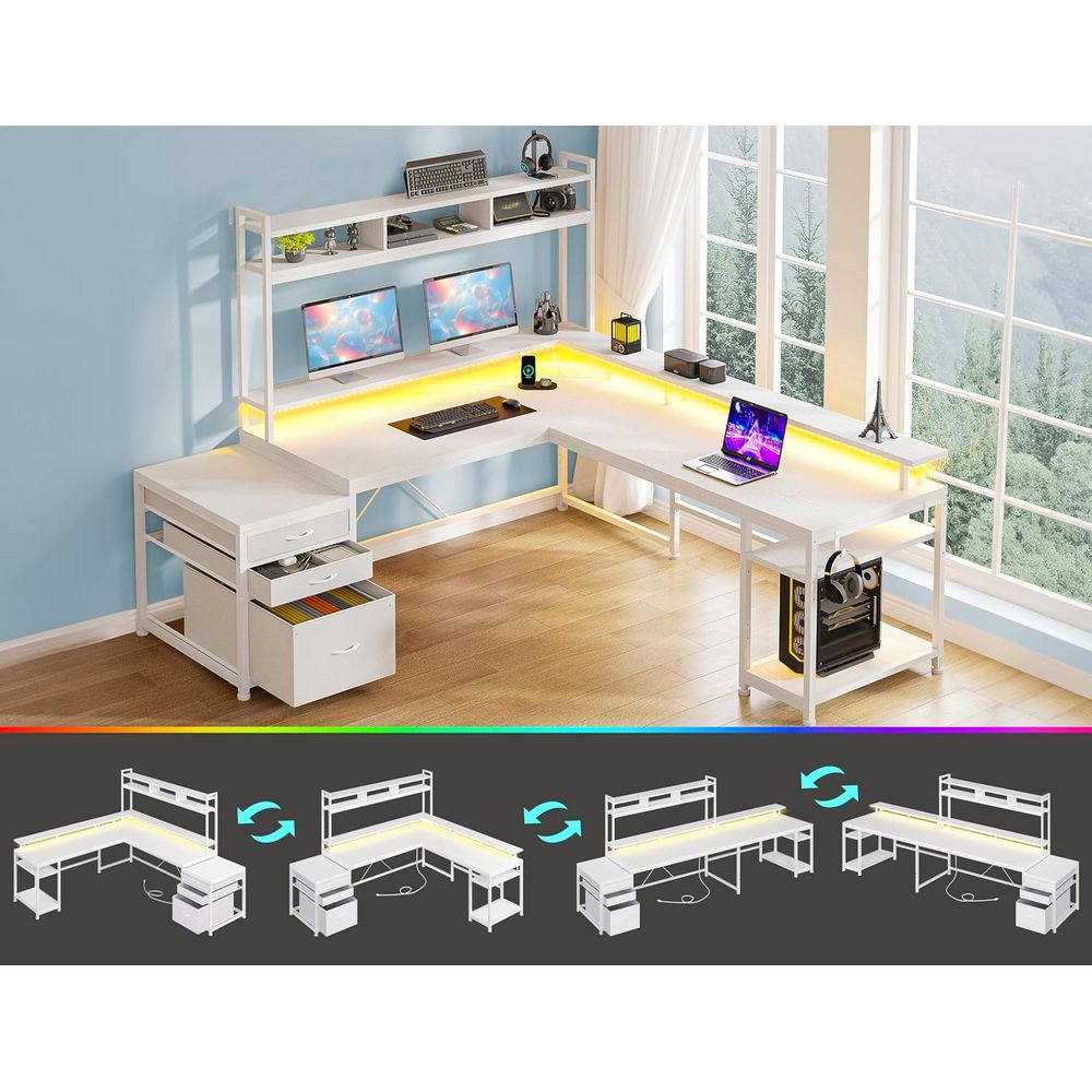 104-Zoll L-förmiger Schreibtis – Dual Monitor Desk Setup Bewertung und Preis