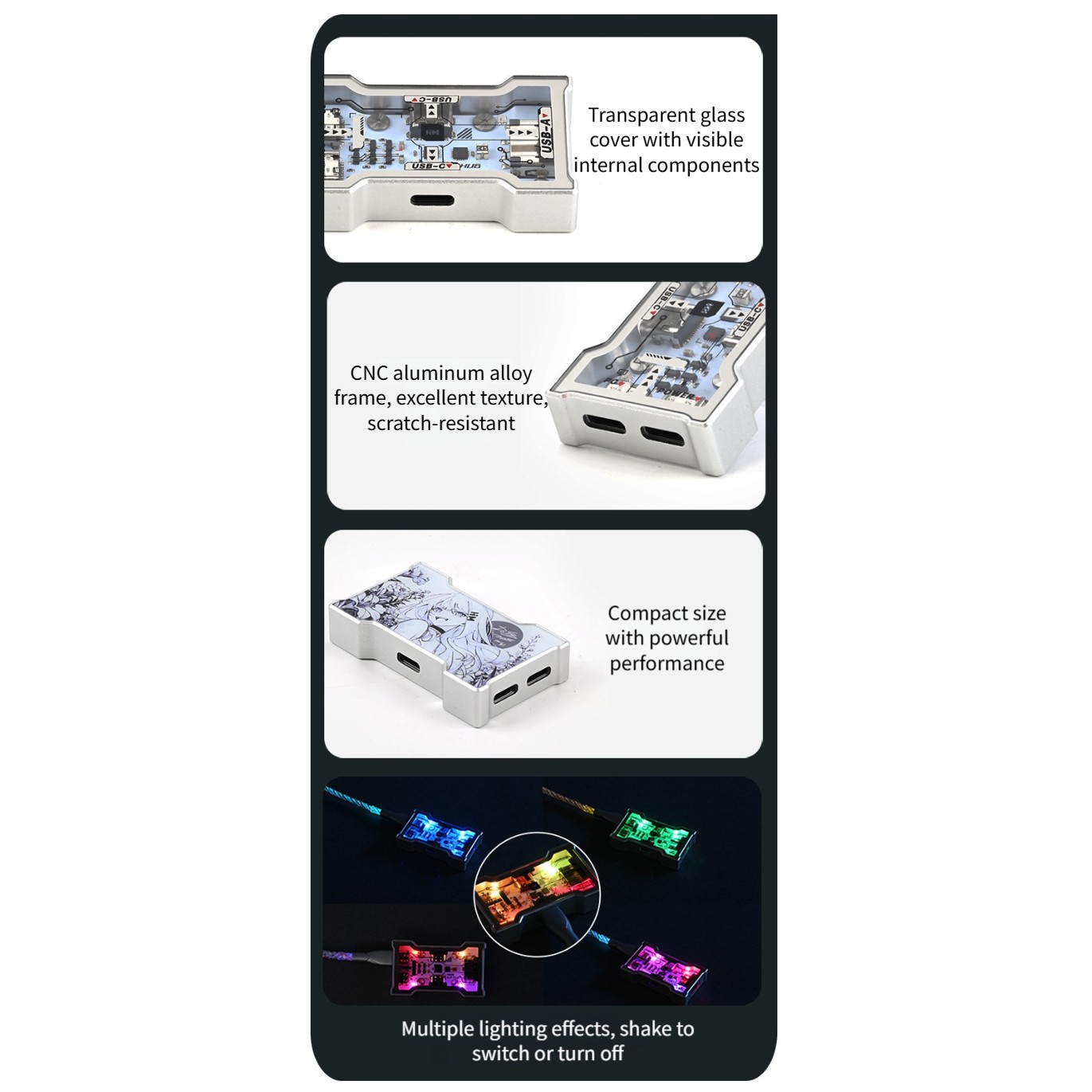 RGB USB-Hub mit 2 Eingängen un – Desk Setup Rgb Bewertung und Preis