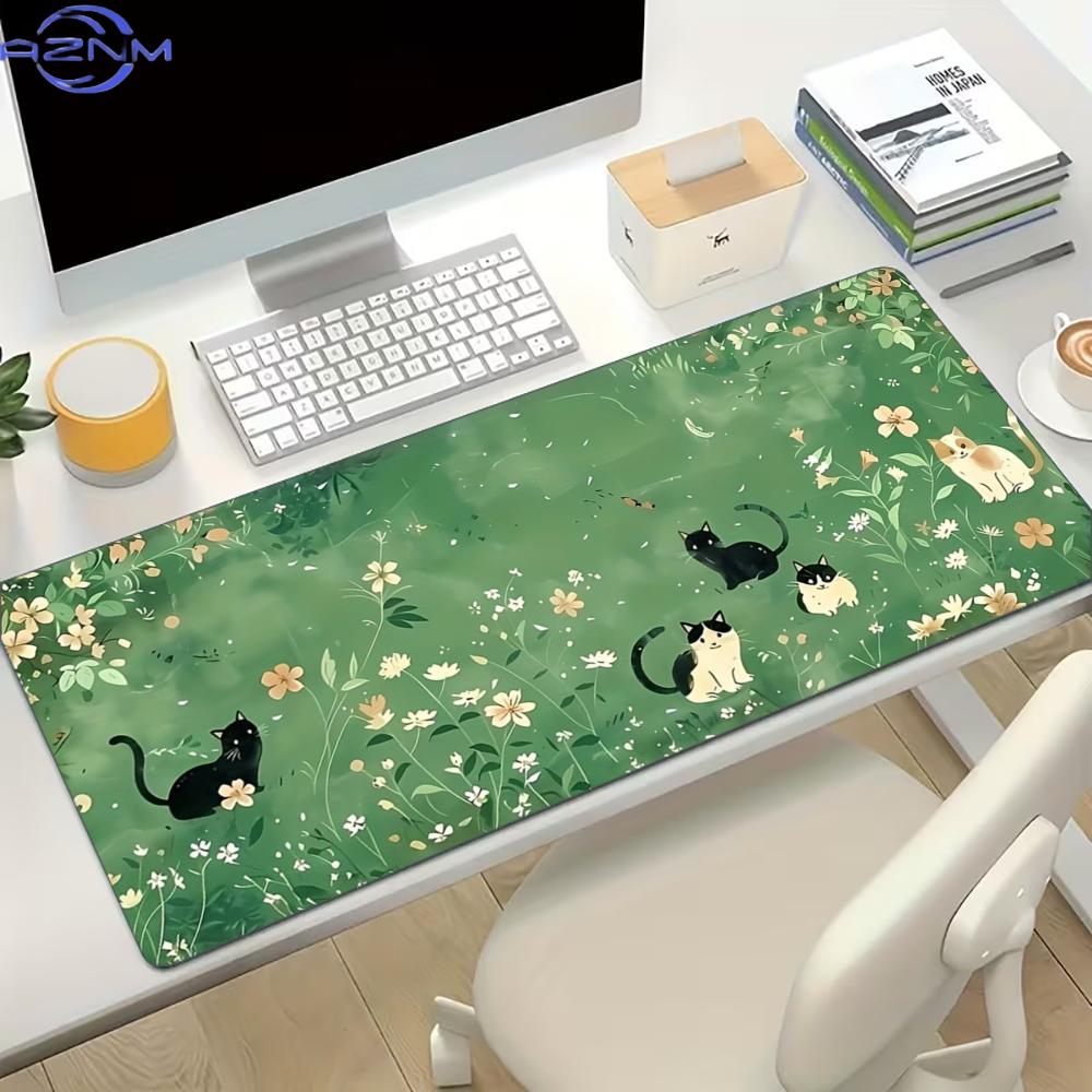 Florales, niedliches Katzen-Ga – Desk Setup Gaming And Work Bewertung und Preis