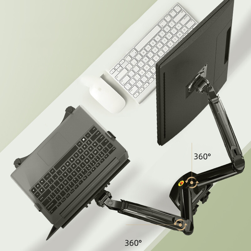 Desktop NB F160 + FP-2 Gasfede – Dual Monitor Desk Setup Bewertung und Preis
