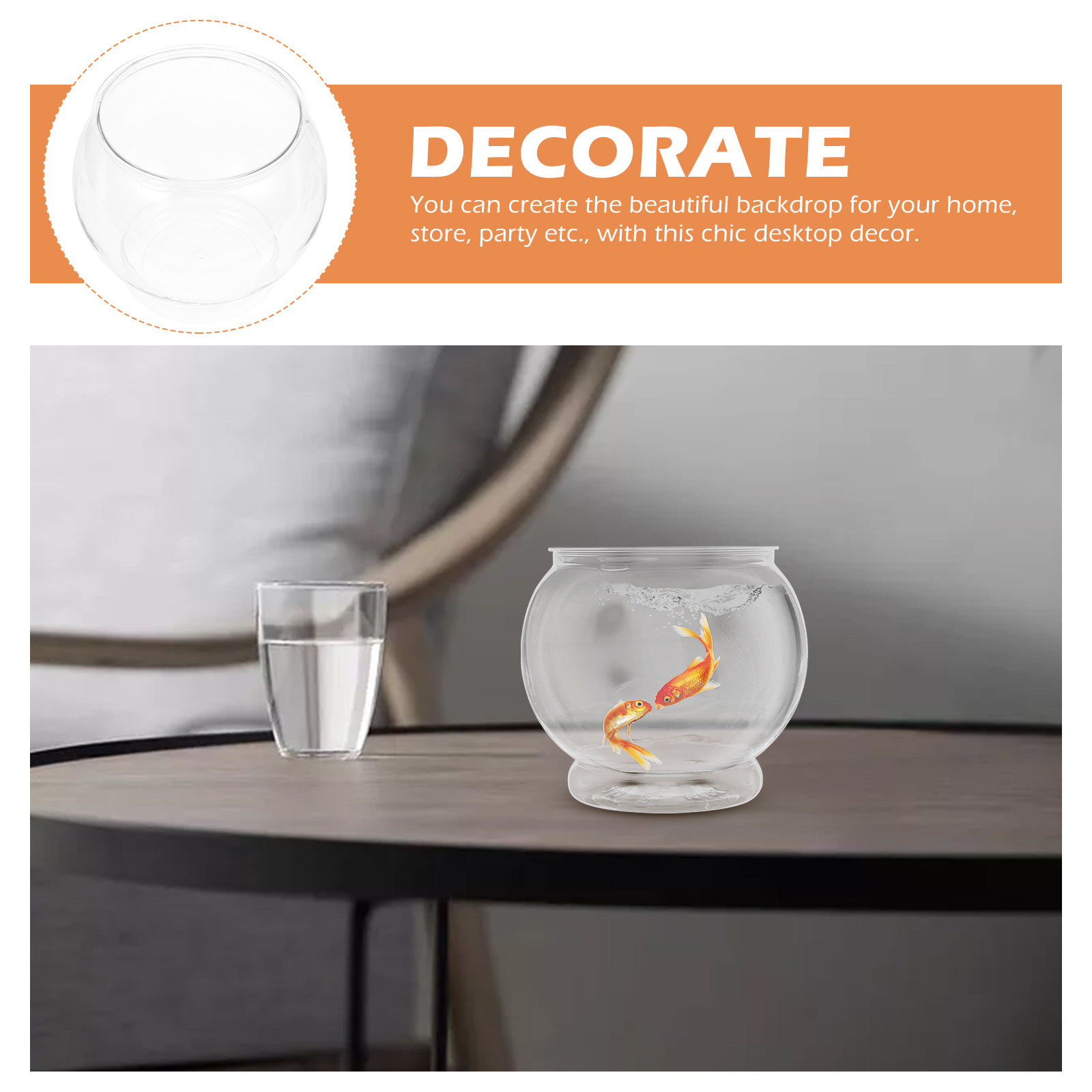 Kleines rundes Plastik-Fischbe – Desk Setup Small Bewertung und Preis