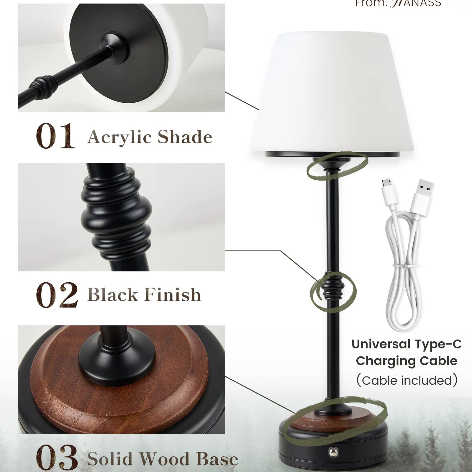 Kabellose Tischlampen-Set mit  – Desk Setup Lamp Bewertung und Preis