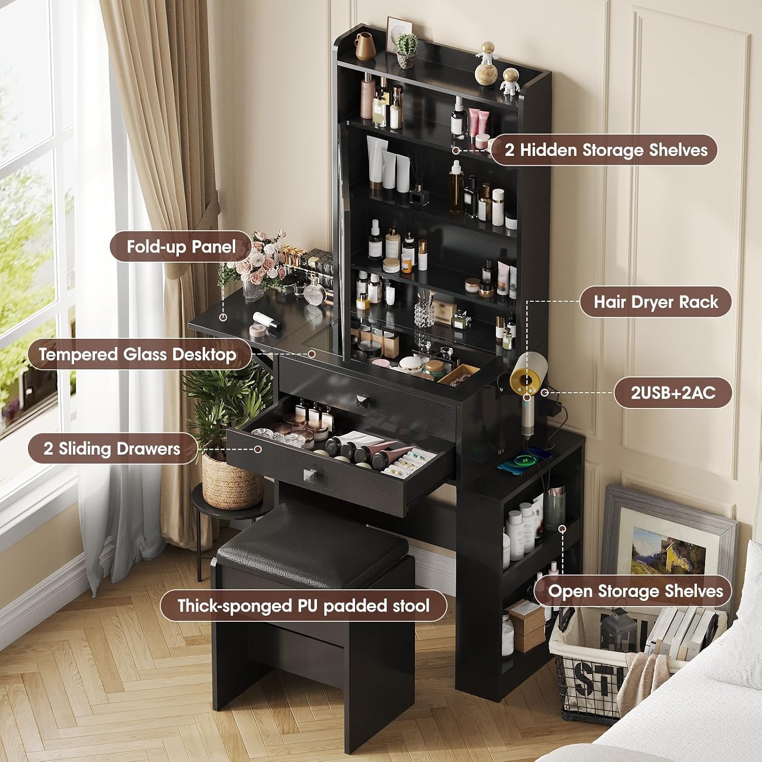 Kleiner Schminktisch mit klapp – Desk Setup Small Bewertung und Preis