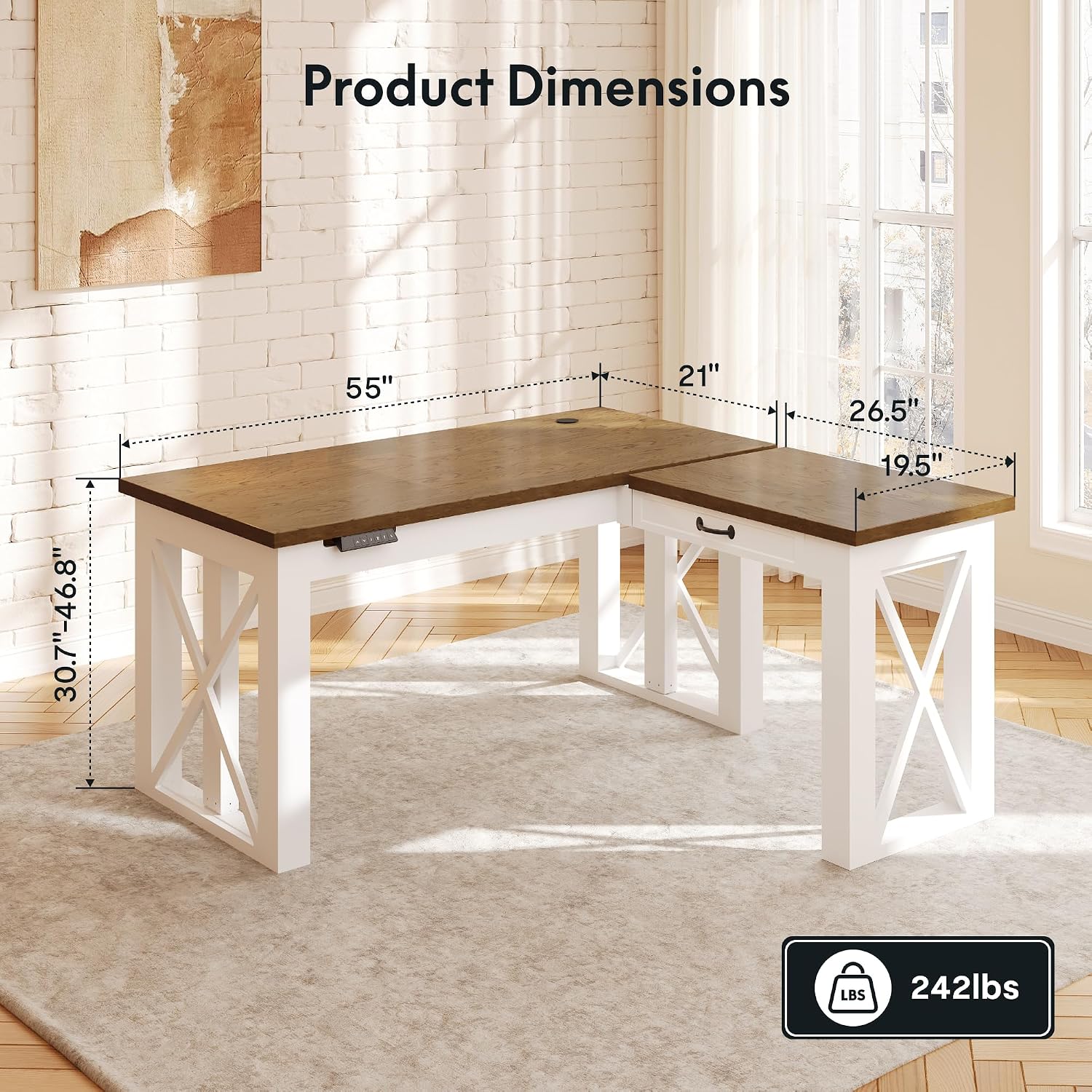 L-förmiger Stehschreibtisch mi – Desk Setup L Shaped Bewertung und Preis