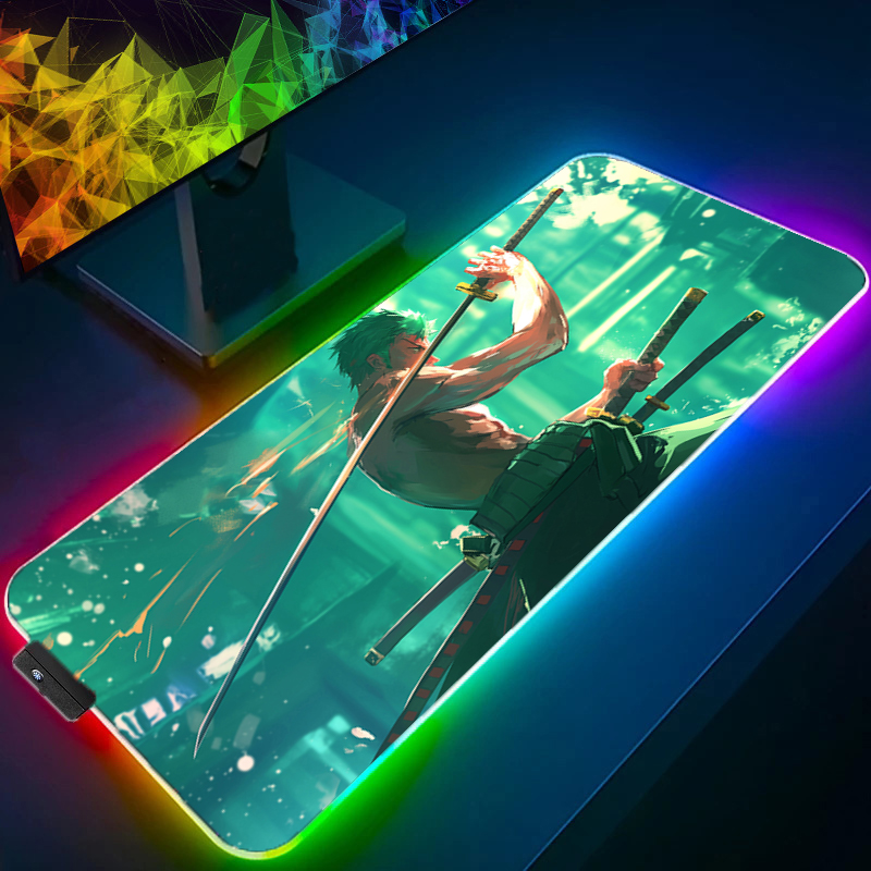 ONE PIECE Zoro Mauspad RGB Gam – Desk Setup Rgb Bewertung und Preis