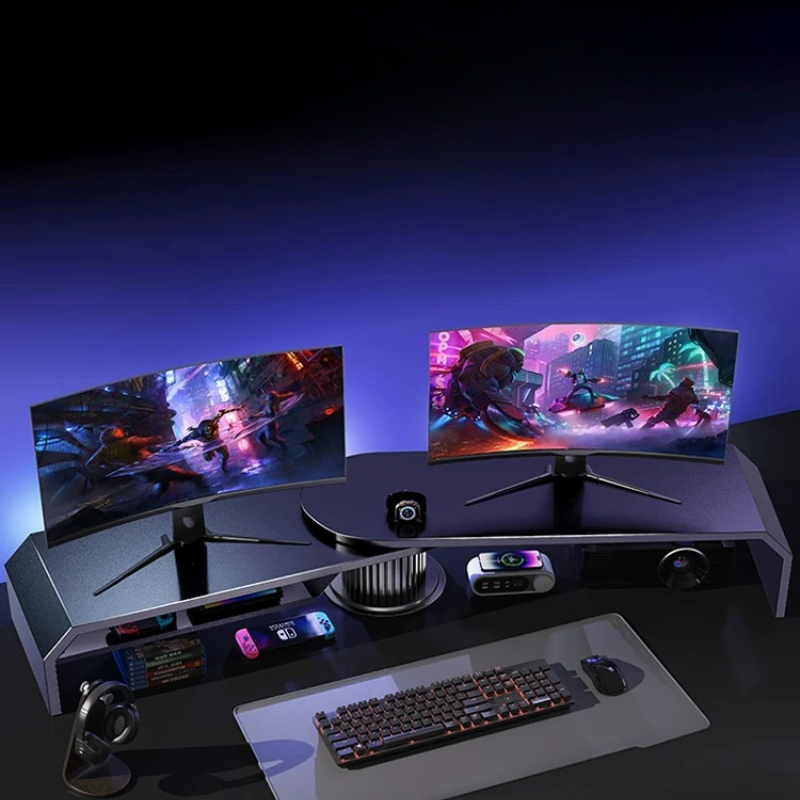 Gaming-Dual-Monitor-Ständer, B – Dual Monitor Desk Setup Bewertung und Preis