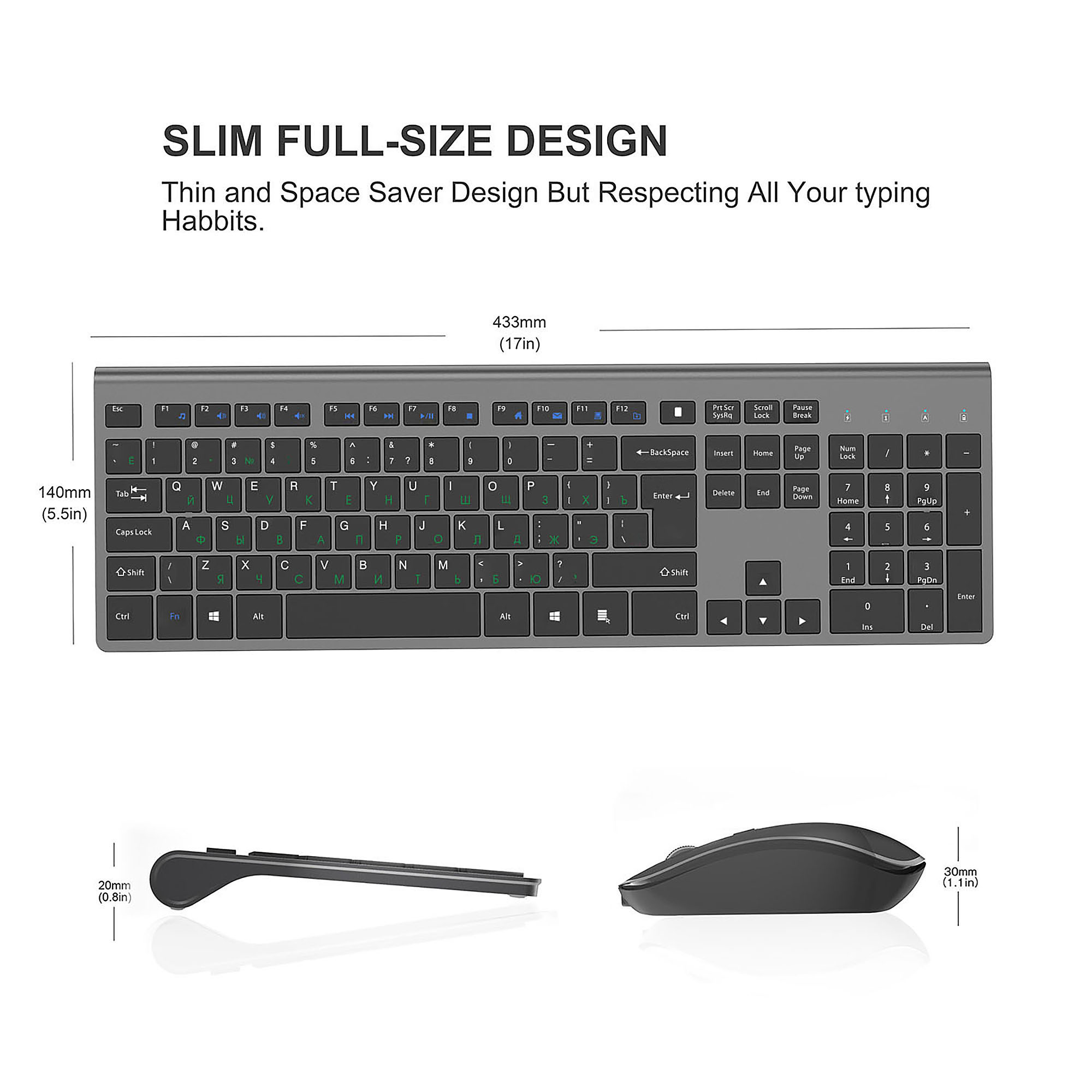 2,4G Wiederaufladbare Drahtlos – Desk Setup Keyboard Bewertung und Preis