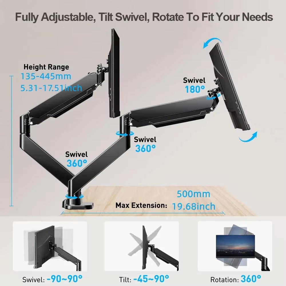 Dual Monitor Halterung Ständer – Dual Monitor Desk Setup Bewertung und Preis