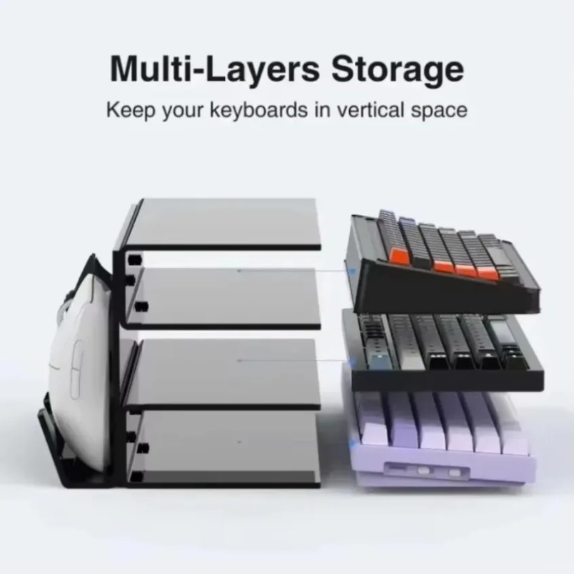 Tastatur-Displayständer, 3-stu – Desk Setup Pegboard Bewertung und Preis