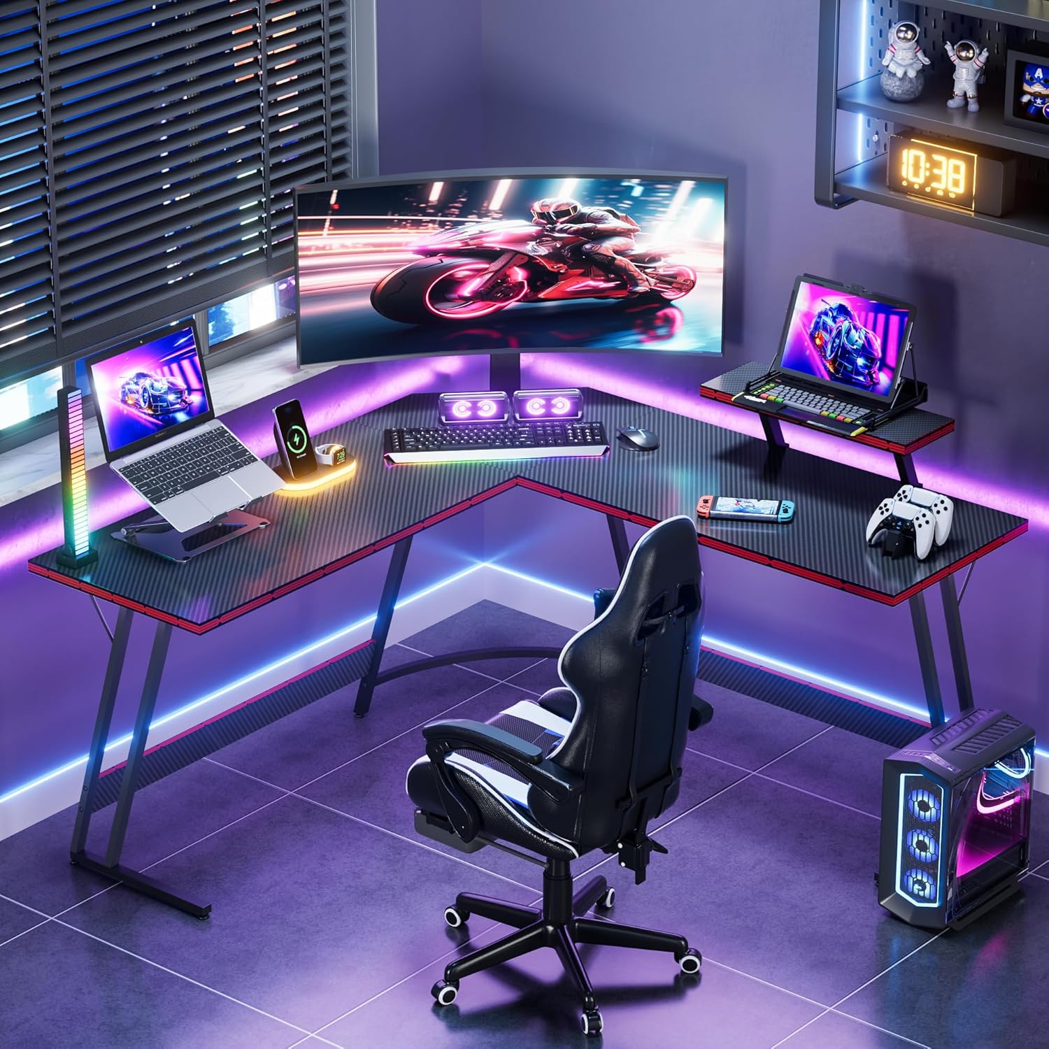 L-förmiger, verstellbarer Gami – Desk Setup L Shaped Bewertung und Preis