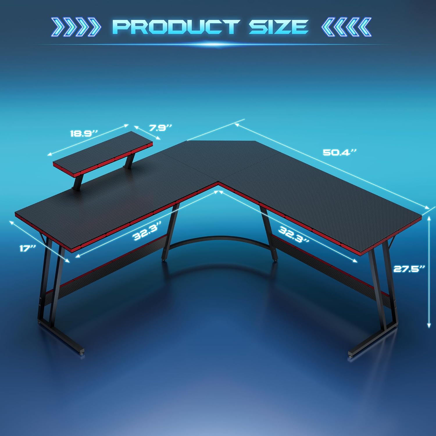 L-förmiger, verstellbarer Gami – Desk Setup L Shaped Bewertung und Preis