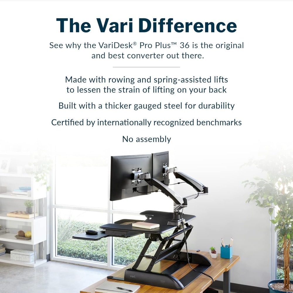 Desk Pro Plus 36, Standkonvert – Dual Monitor Desk Setup Bewertung und Preis