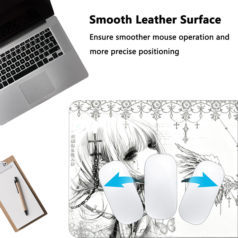 Leder-Mauspad Schwarz Weiß Ani – Desk Setup White Bewertung und Preis