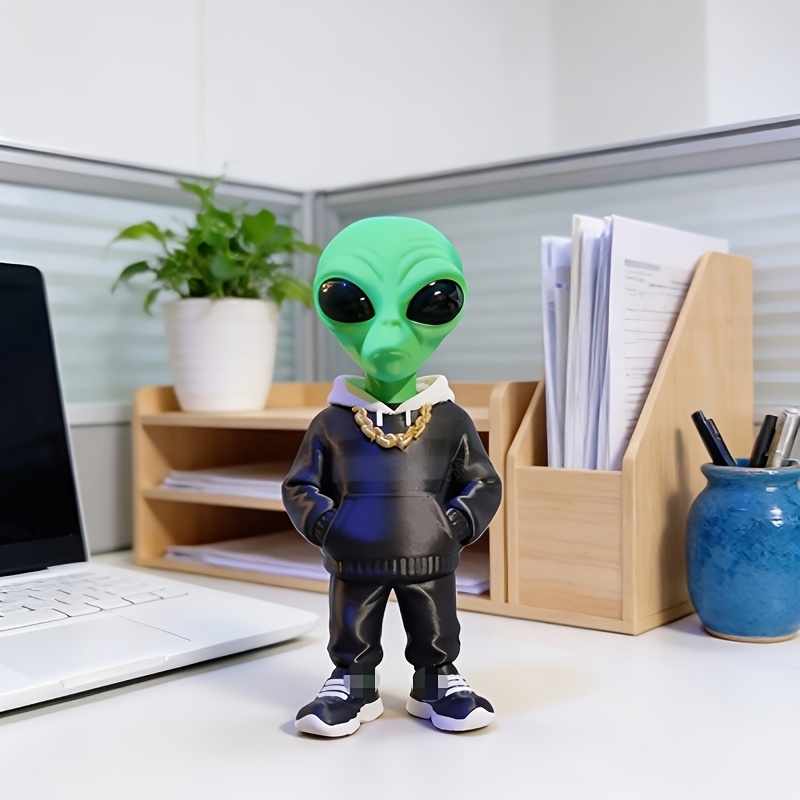 1 Stück grüne Alien-Figur mit  – Desk Setup Home Office Bewertung und Preis