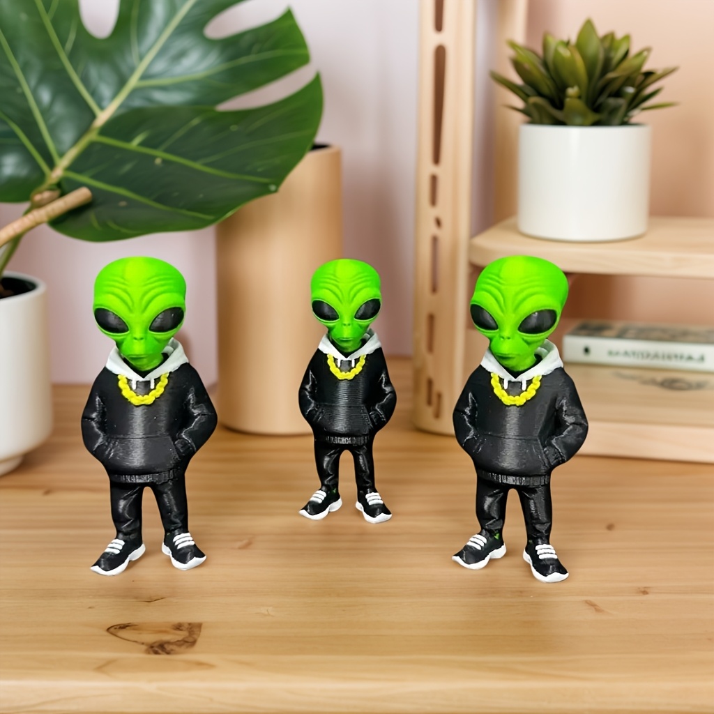 1 Stück grüne Alien-Figur mit  – Desk Setup Home Office Bewertung und Preis